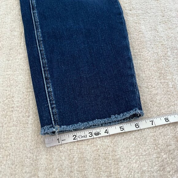 Vervet Emerson Blue Raw Hem Crop Skinny Jeans 20 - Picture 6 of 11